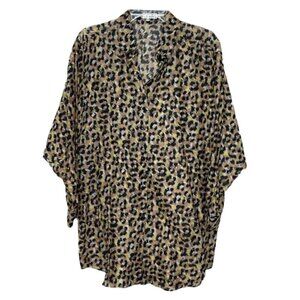 🆕 RODIER Vintage Leopard Print Blouse Size 42